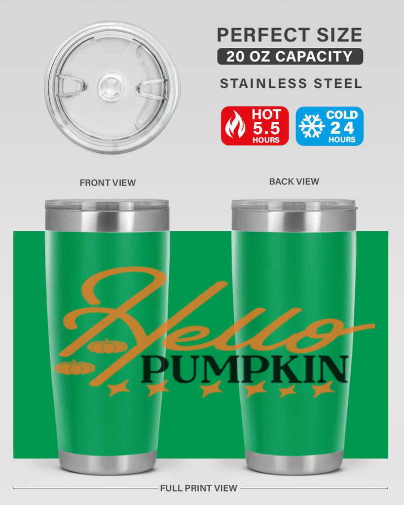 Hello Pumpkin 293#- fall- Tumbler