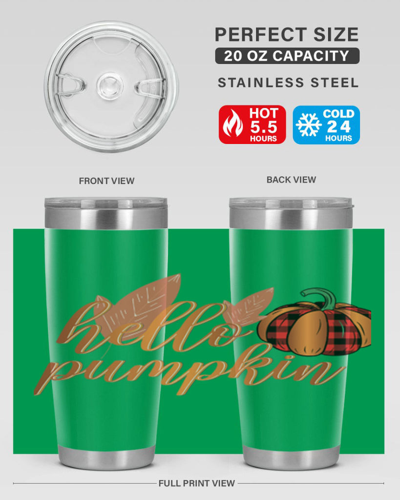 Hello Pumpkin 294#- fall- Tumbler