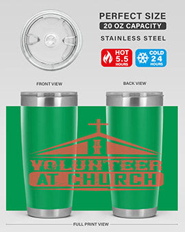 I Volunteer At Church Style 47#- volunteer- Tumbler