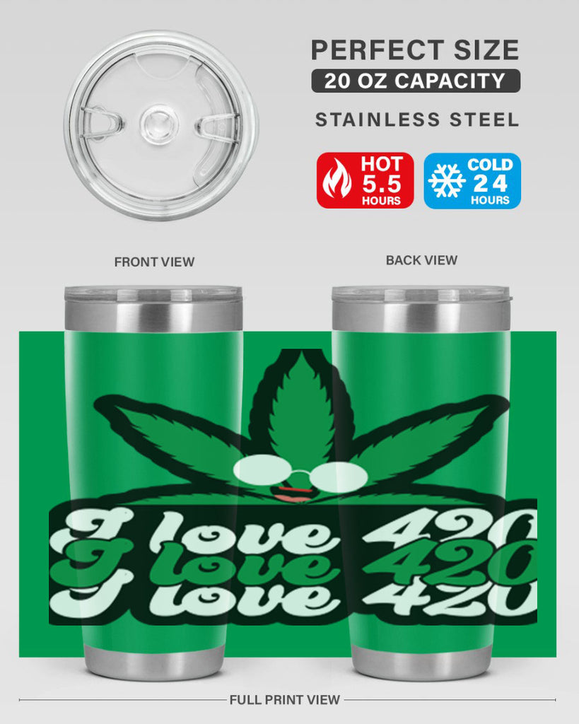 I love 420 123#- marijuana- Tumbler