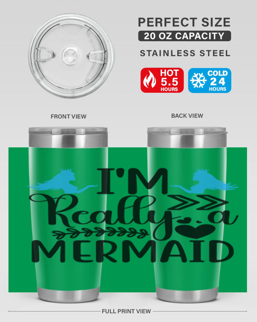 Im Really a Mermaid 262#- mermaid- Tumbler