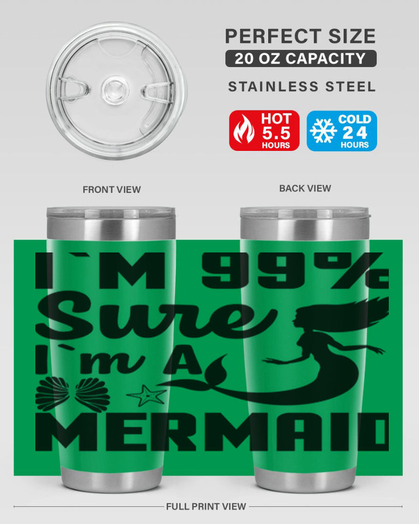 Im sure im a 253#- mermaid- Tumbler