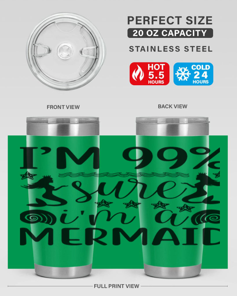 Im sure im a 254#- mermaid- Tumbler