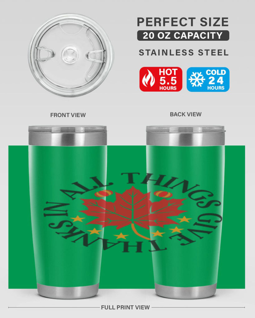 Inallthingsgivethanks 353#- fall- Tumbler