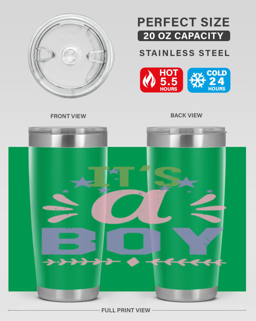 Its a boy Style 33#- baby shower- tumbler