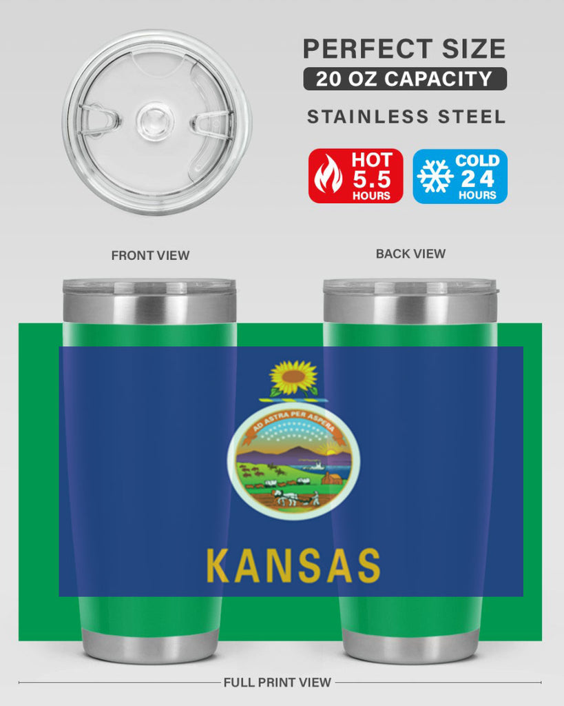 Kansas 36#- Us Flags- Tumbler