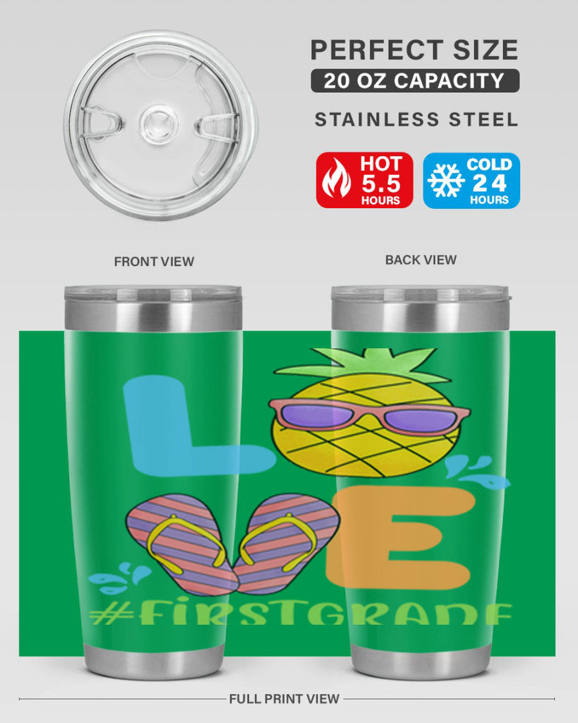 LOVE 1st Grade Summer Pineapple 8#- 1st grade- Tumbler