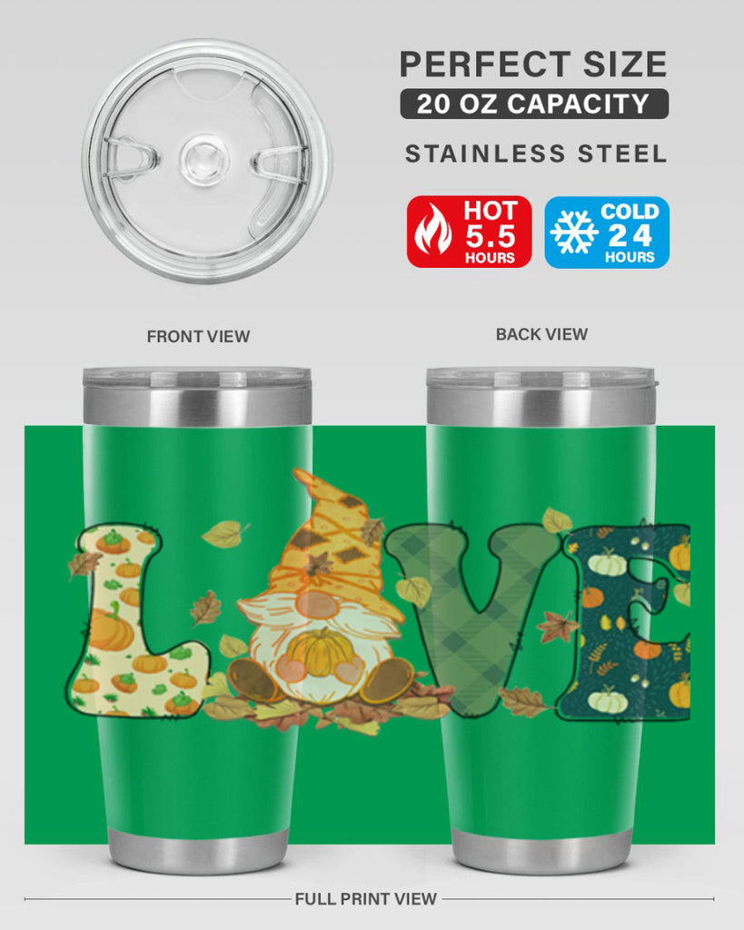 LOVEFallAutumnGnome 415#- fall- Tumbler