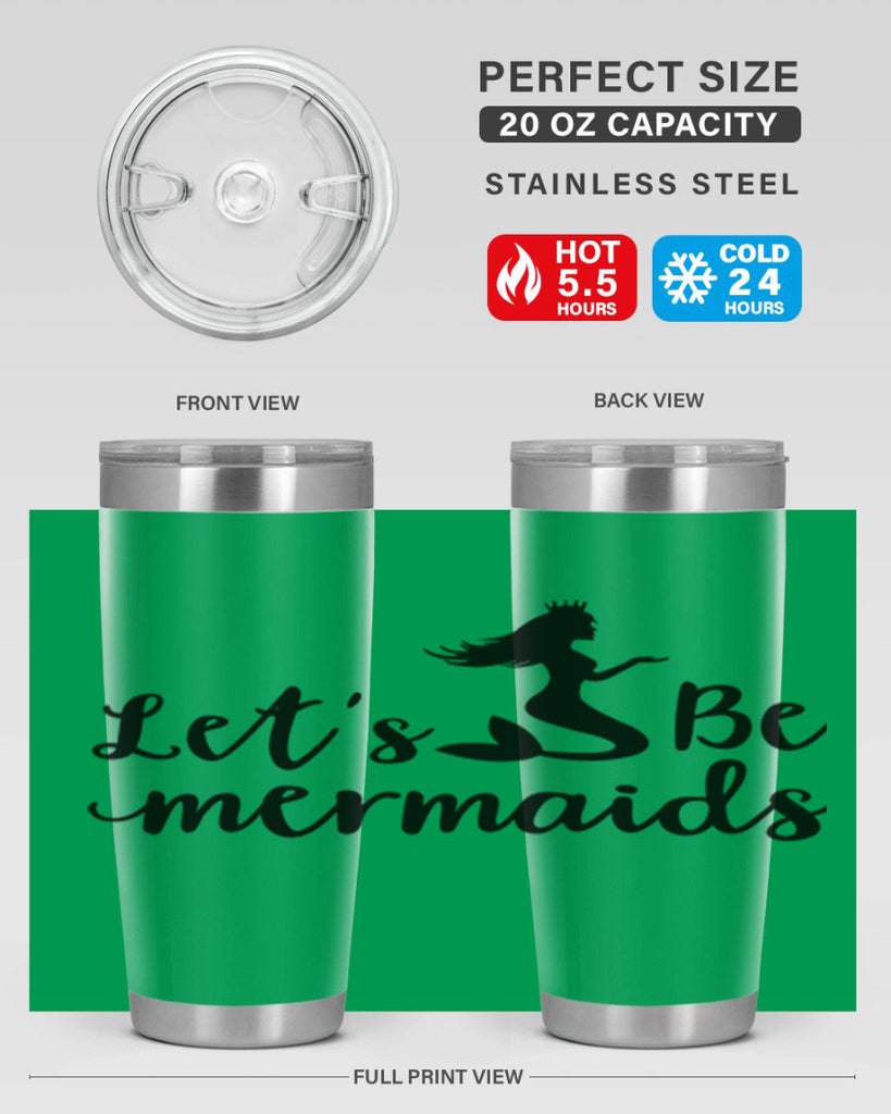 Lets be mermaids design 302#- mermaid- Tumbler