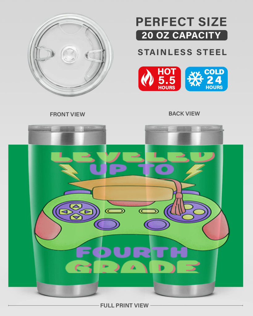 Leveled up to 4th Grade 16#- 4th  grade- Tumbler