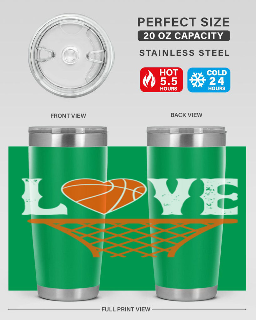 Love 704#- basketball- Tumbler