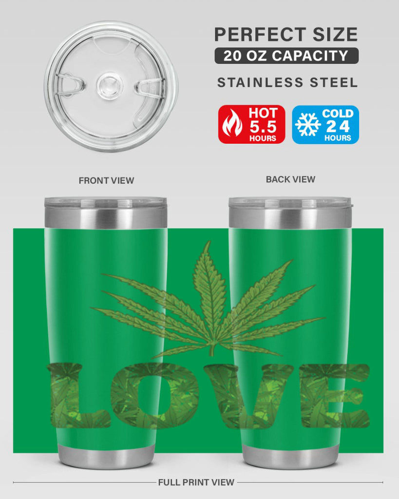 Love Sublimation 192#- marijuana- Tumbler