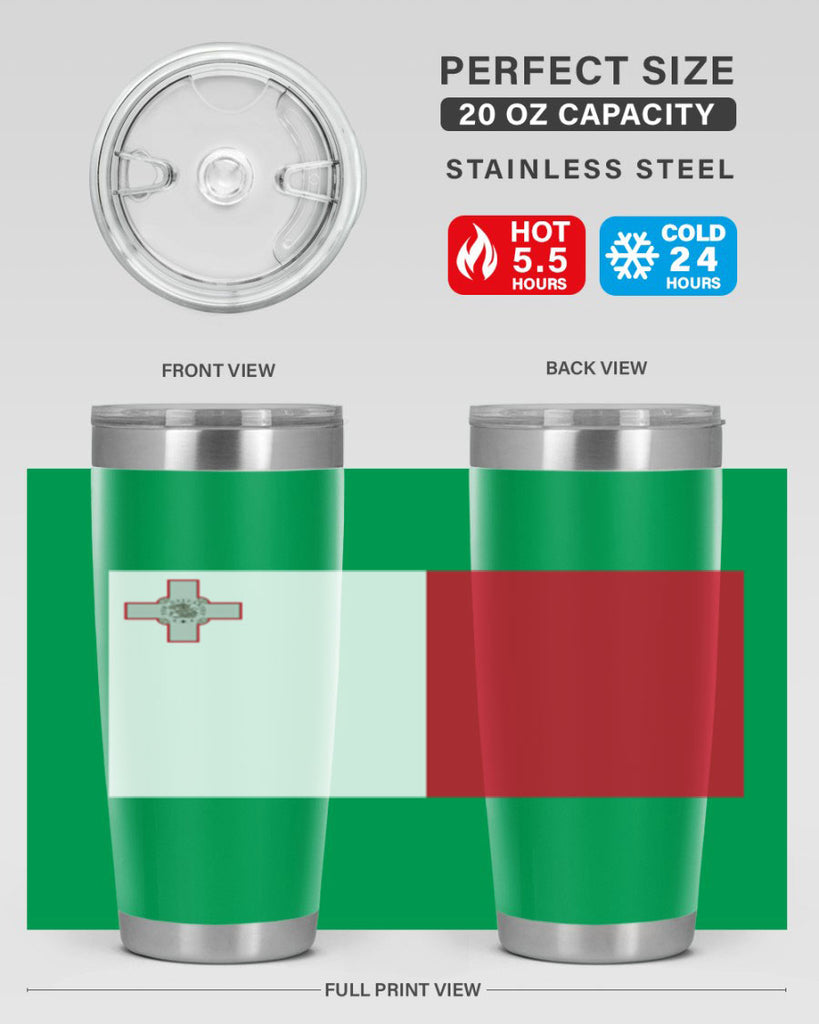 Malta 91#- world flags- Tumbler