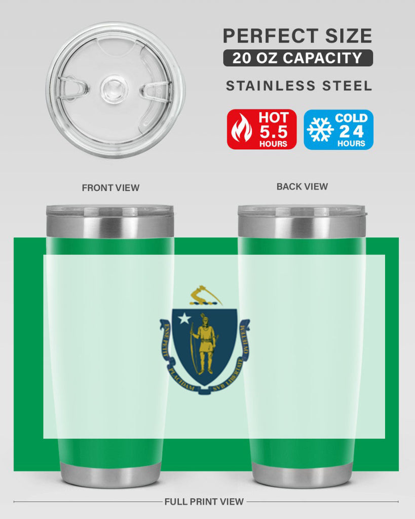 Massachusetts 31#- Us Flags- Tumbler