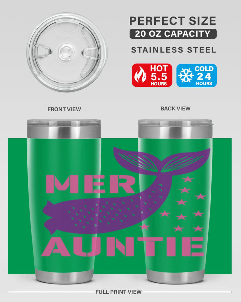 Mer Auntie 320#- mermaid- Tumbler