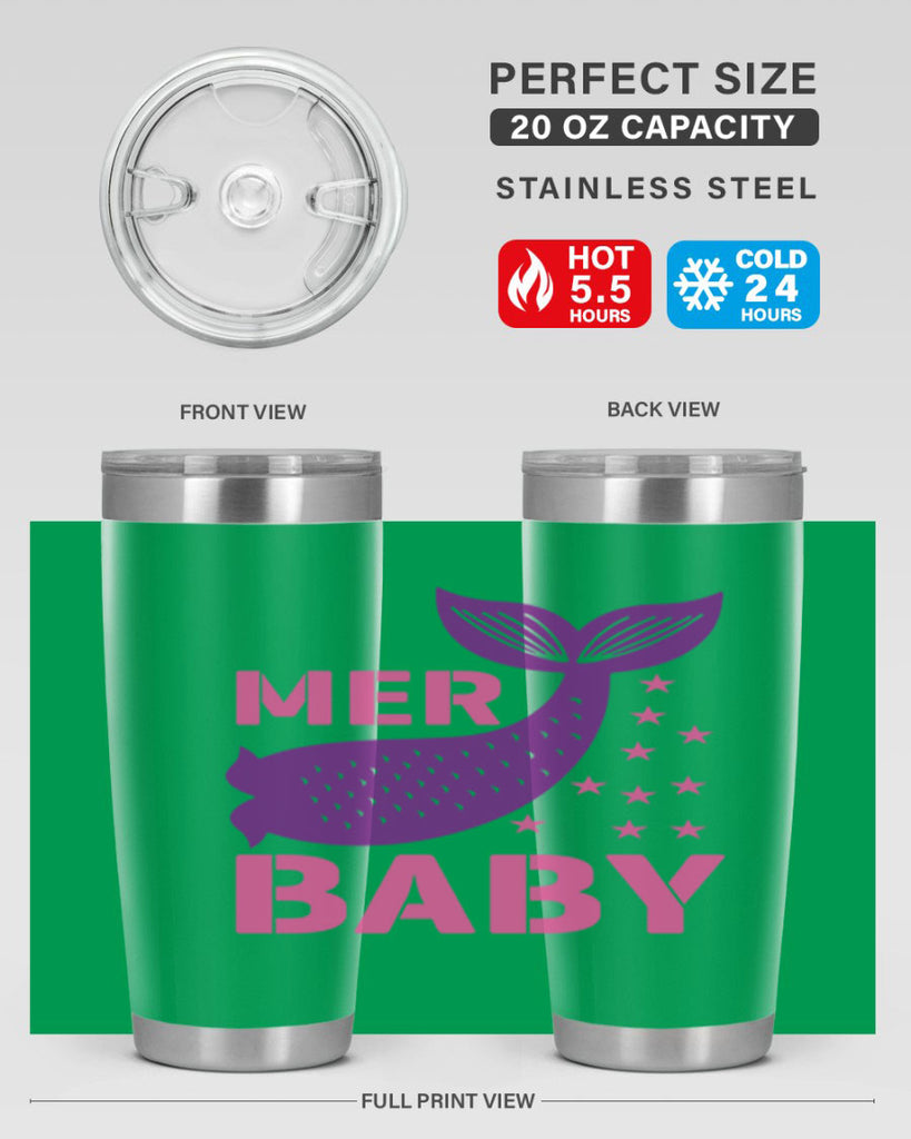 Mer Baby 321#- mermaid- Tumbler