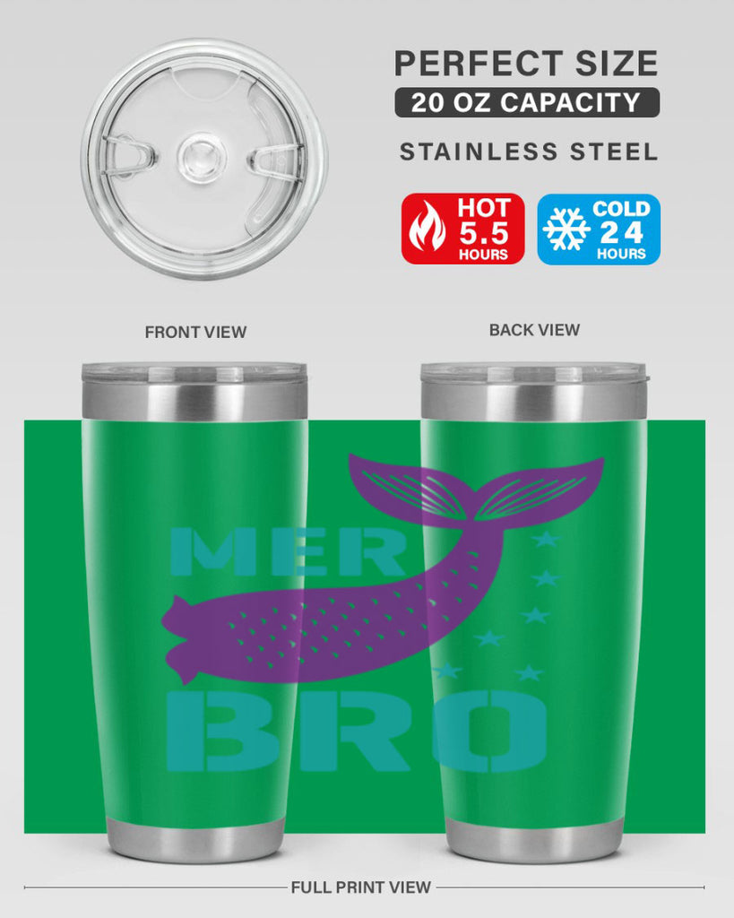 Mer Bro 322#- mermaid- Tumbler