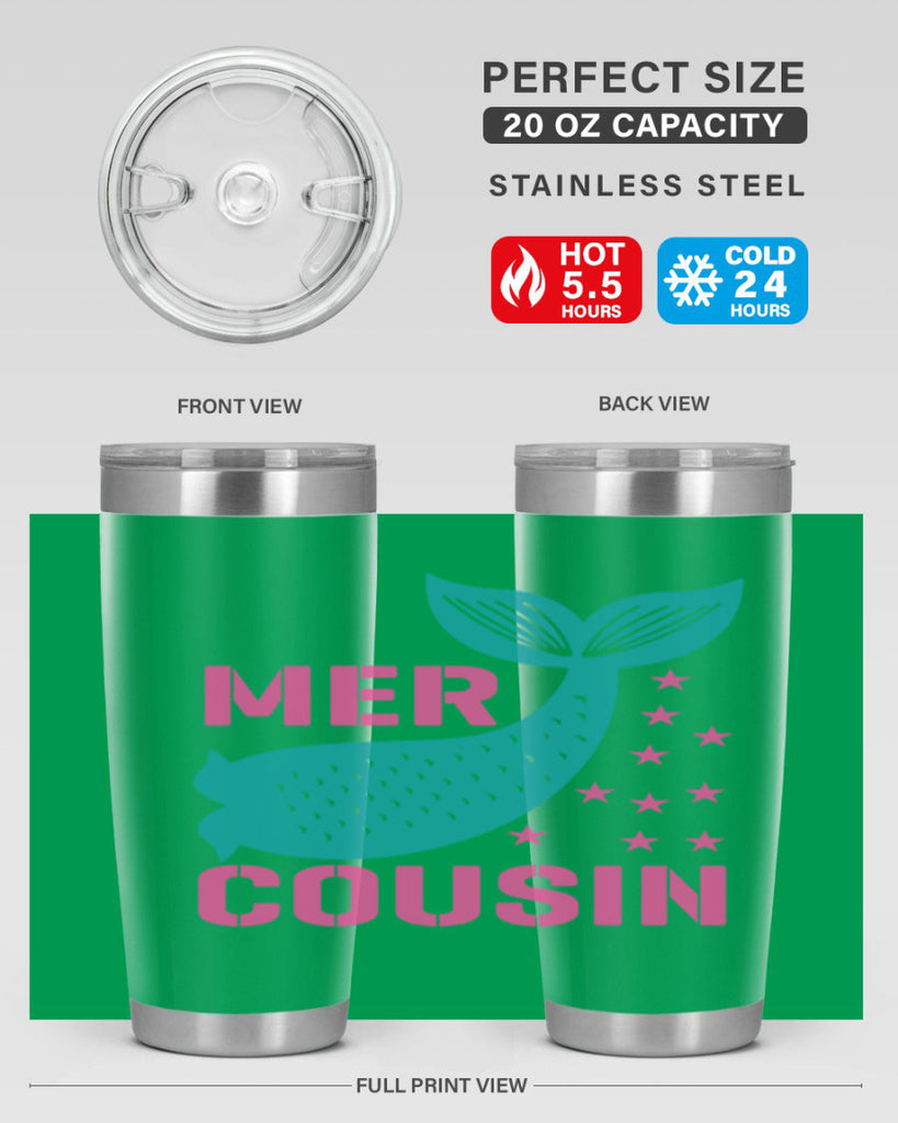 Mer Cousin 324#- mermaid- Tumbler