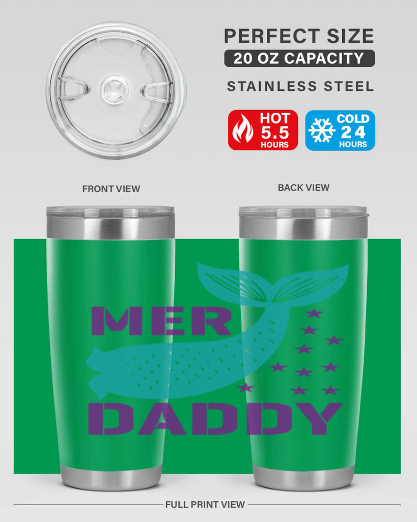 Mer Daddy 326#- mermaid- Tumbler