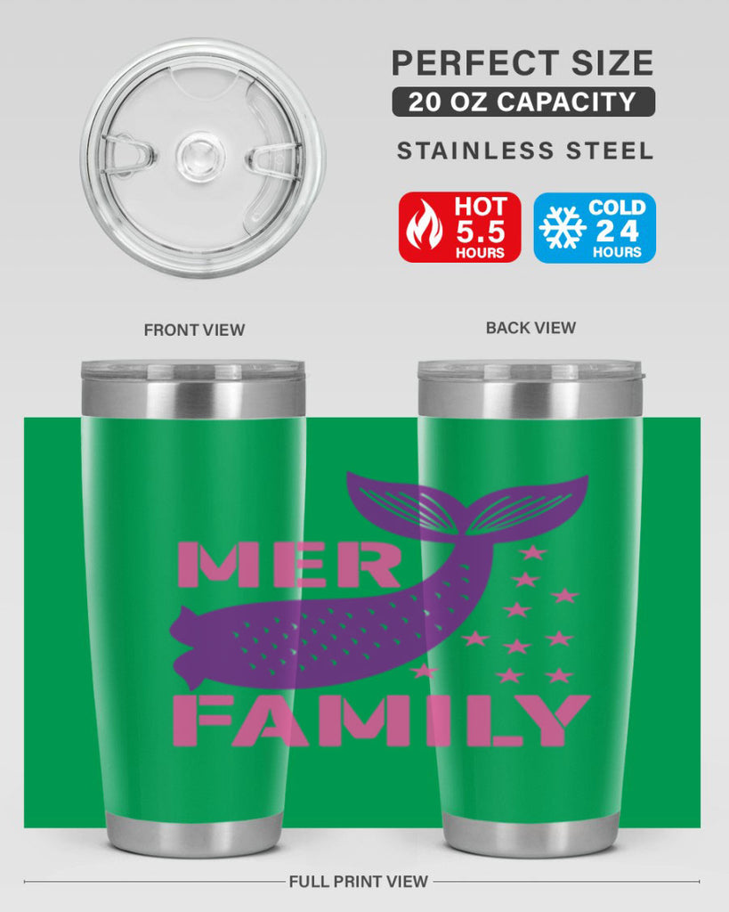 Mer Family 327#- mermaid- Tumbler