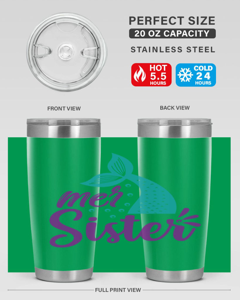 Mer Sister 346#- mermaid- Tumbler