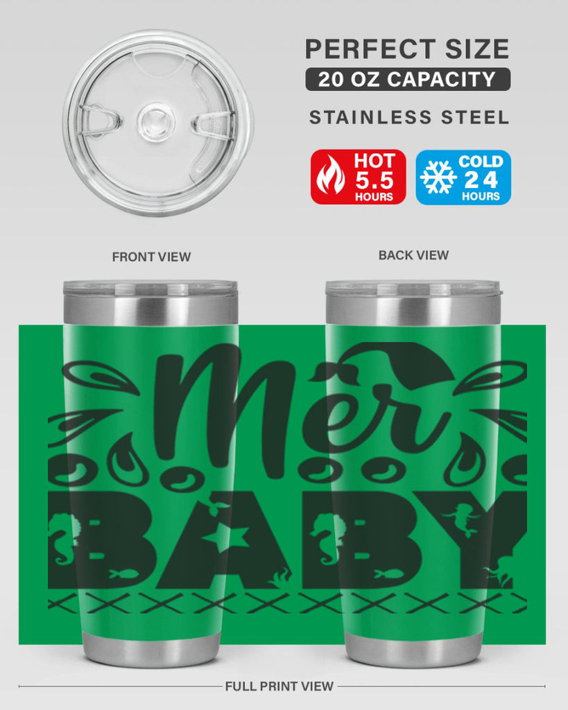 Mer baby 348#- mermaid- Tumbler