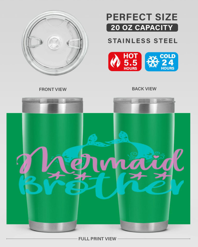 Mermaid Brother 354#- mermaid- Tumbler