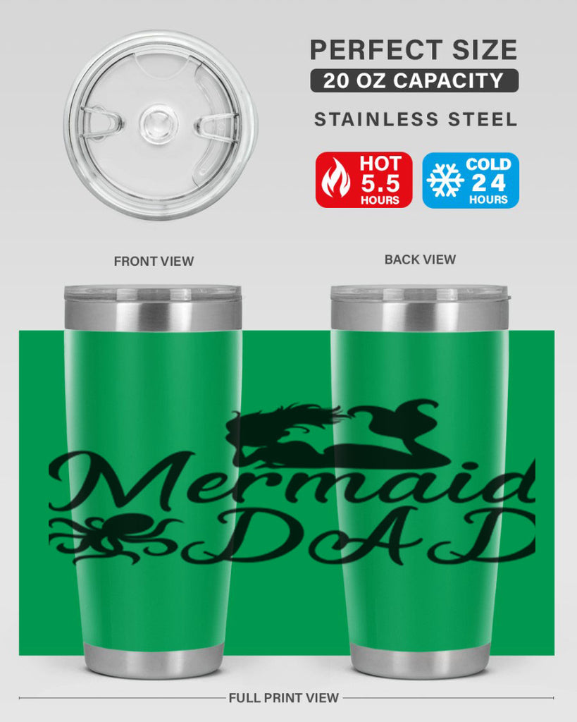 Mermaid Dad 357#- mermaid- Tumbler