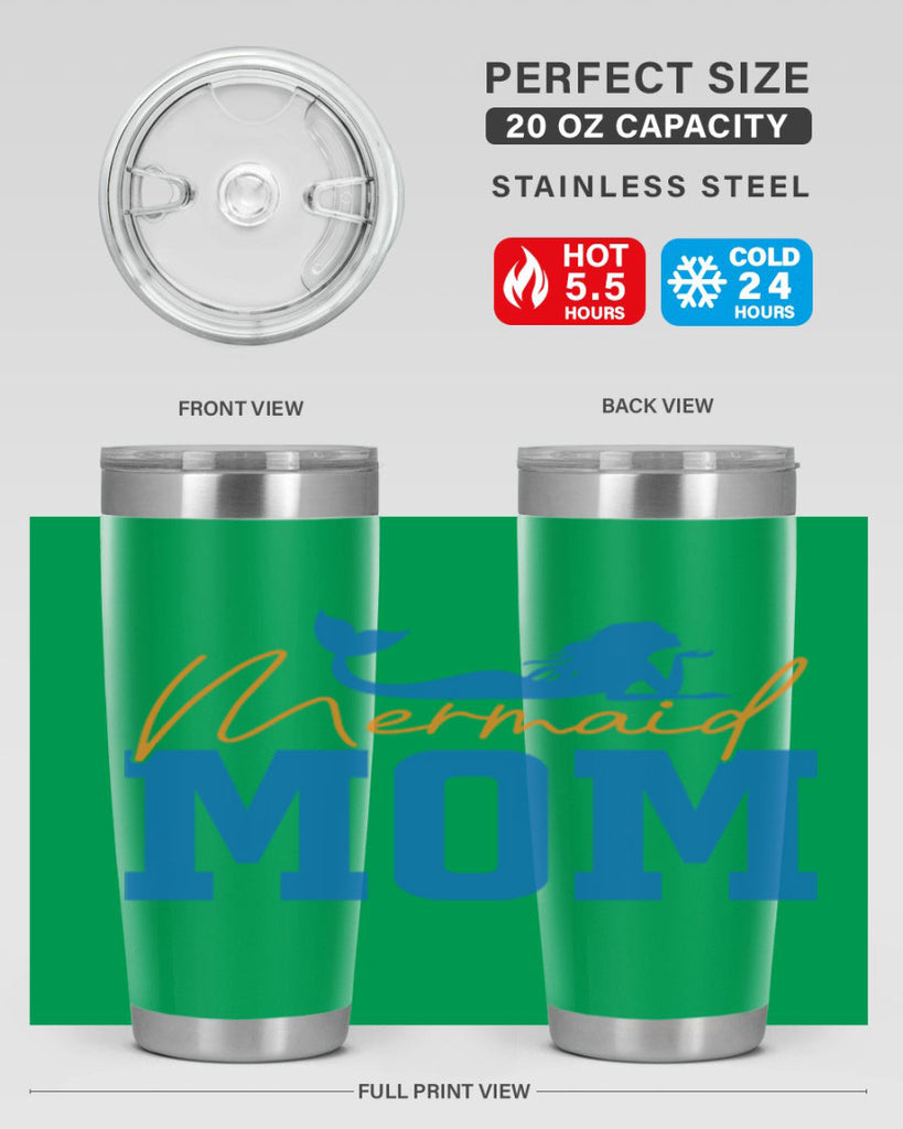 Mermaid Mom 375#- mermaid- Tumbler