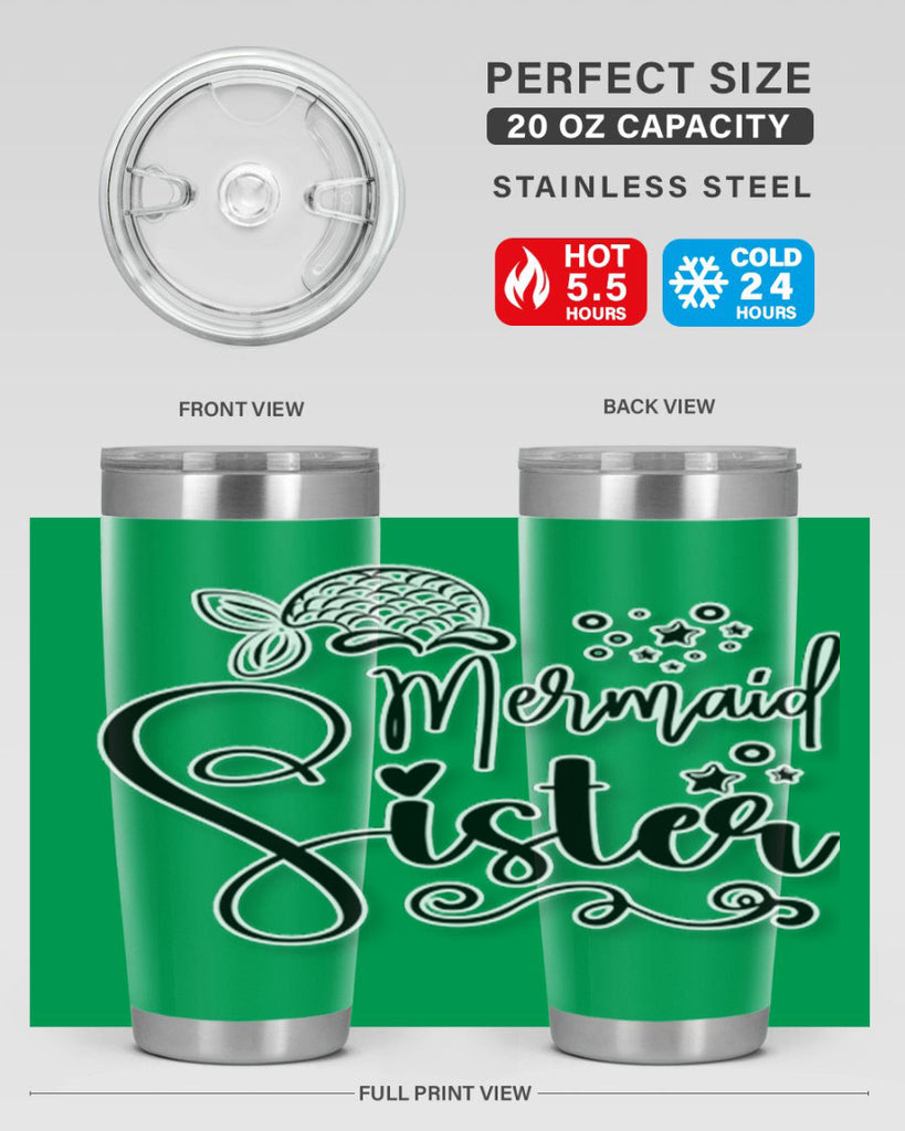 Mermaid Sister 441#- mermaid- Tumbler