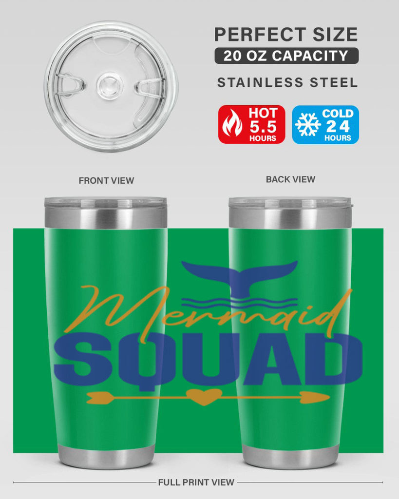 Mermaid Squad 376#- mermaid- Tumbler