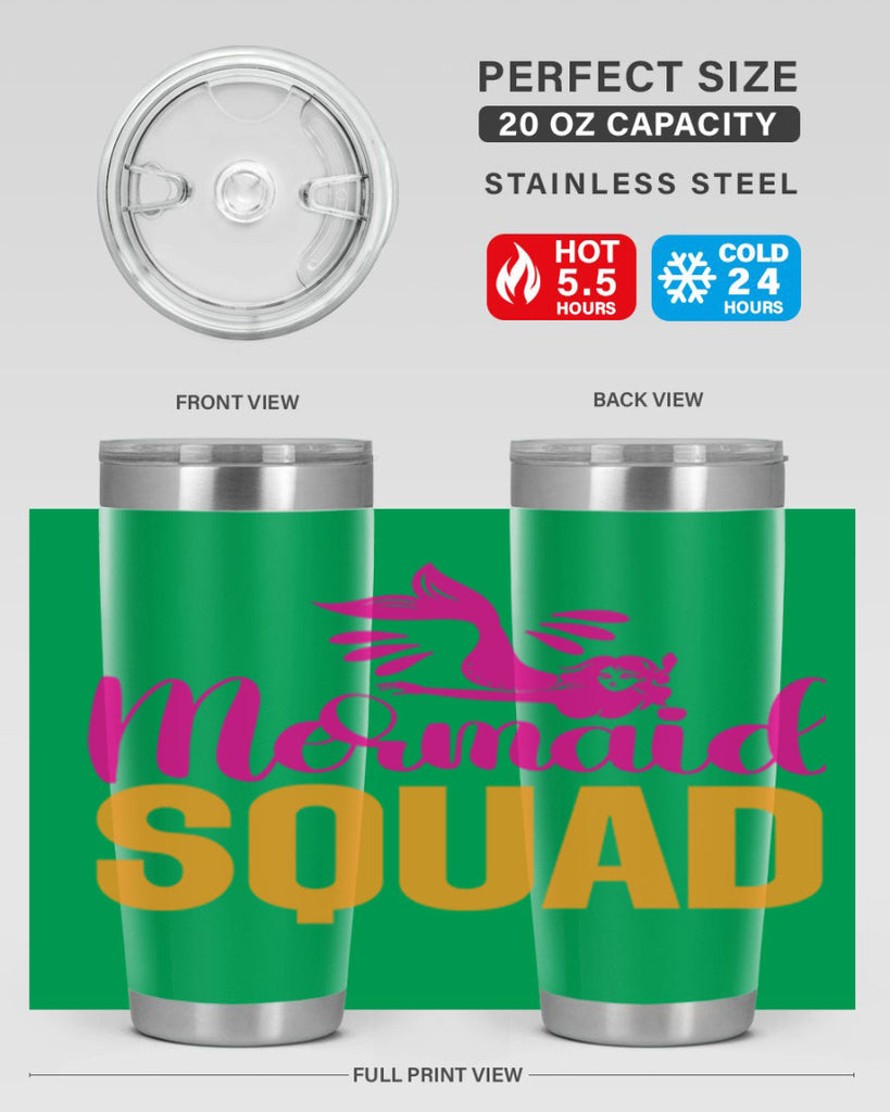 Mermaid Squad 381#- mermaid- Tumbler