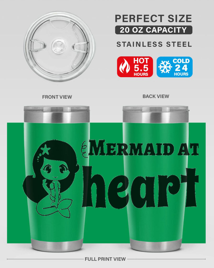 Mermaid at heart 393#- mermaid- Tumbler