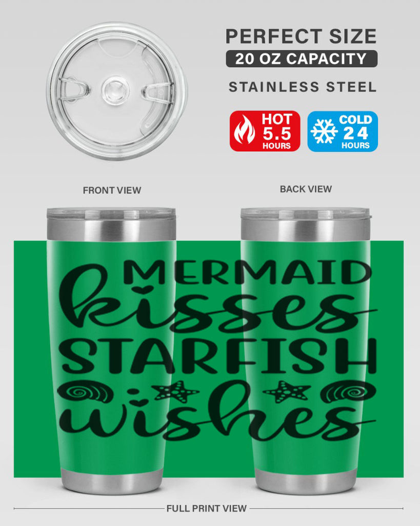 Mermaid kisses starfish wishes 426#- mermaid- Tumbler
