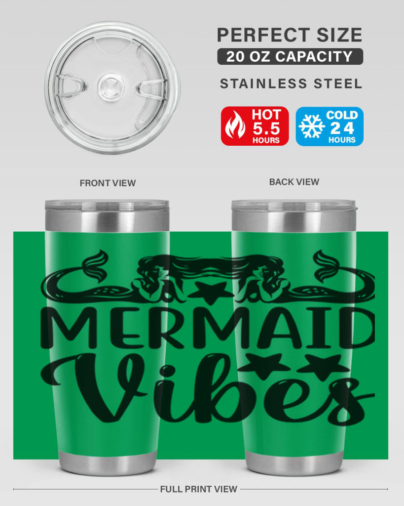 Mermaid vibes 462#- mermaid- Tumbler