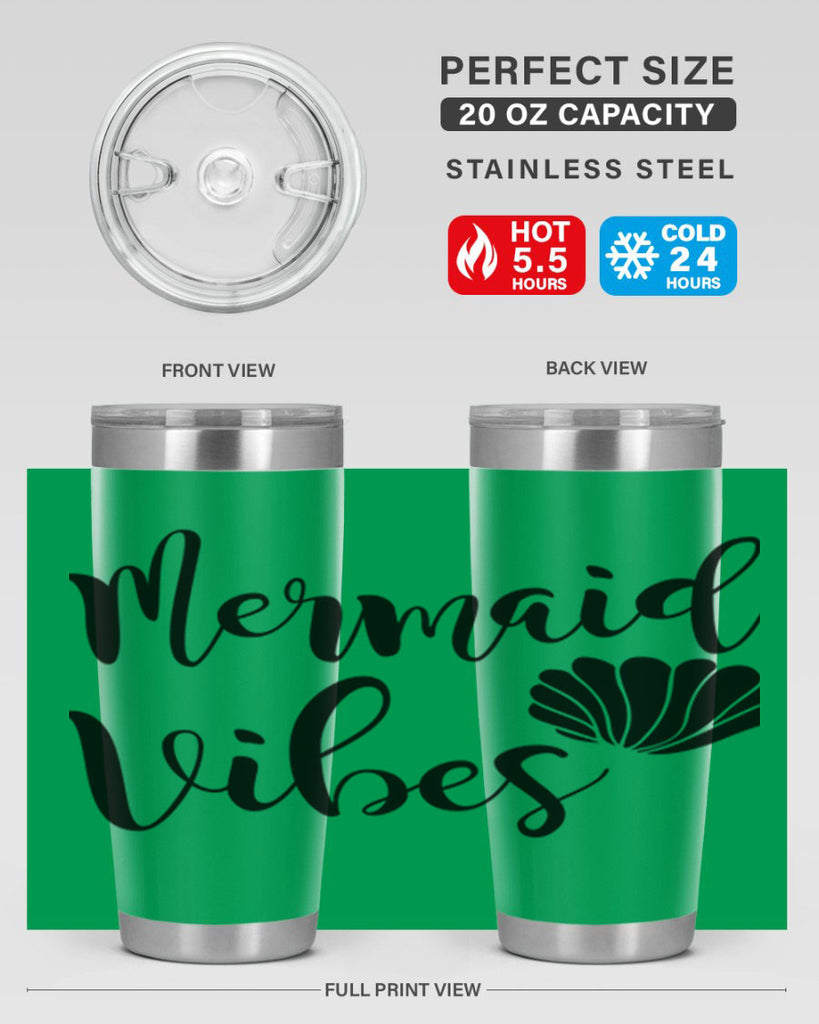 Mermaid vibes 464#- mermaid- Tumbler