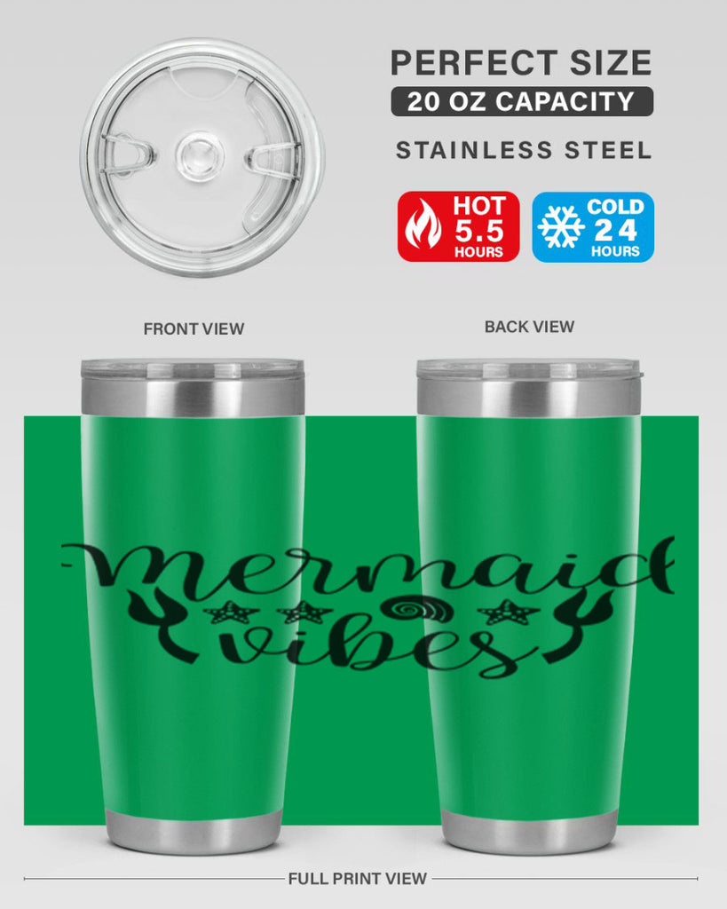 Mermaid vibes design 466#- mermaid- Tumbler