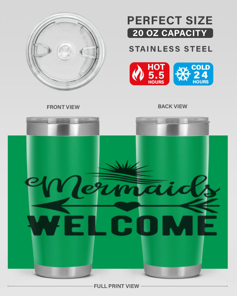 Mermaids Welcome 500#- mermaid- Tumbler