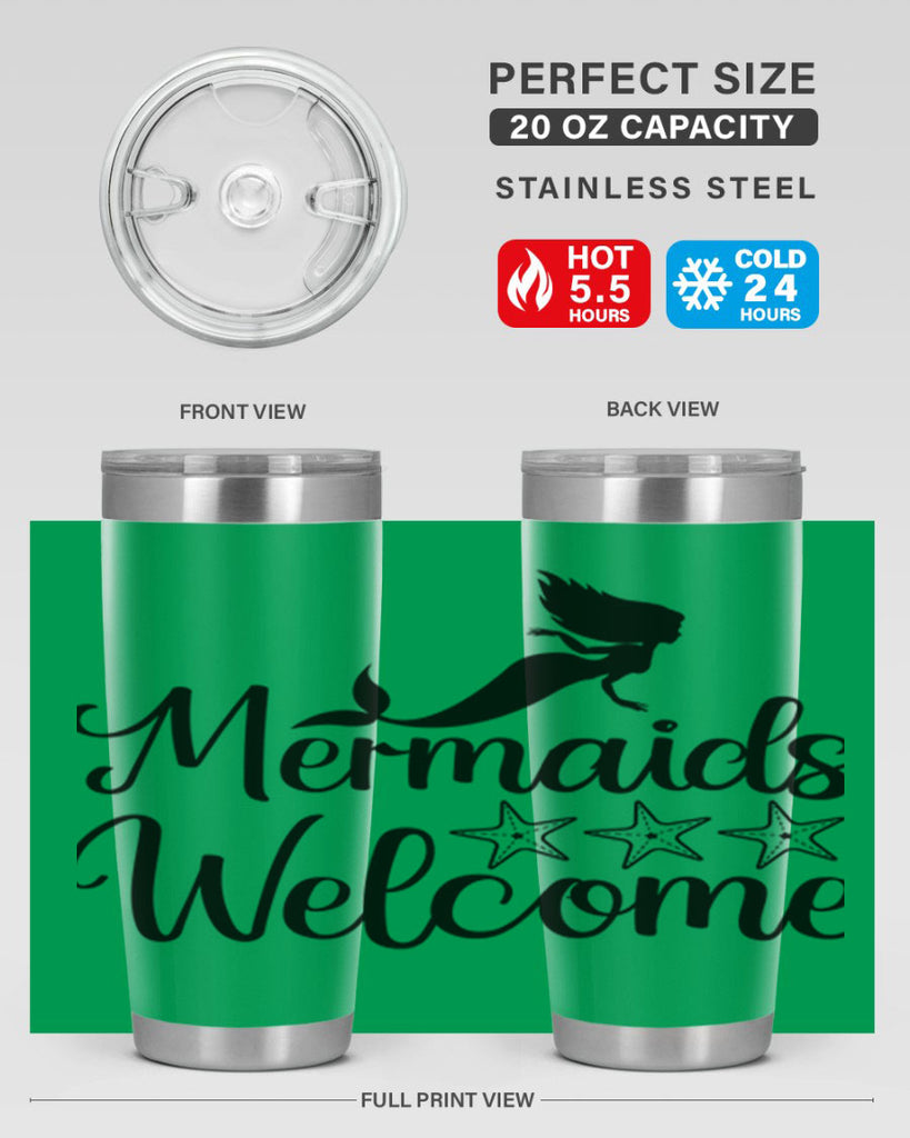 Mermaids welcome 498#- mermaid- Tumbler