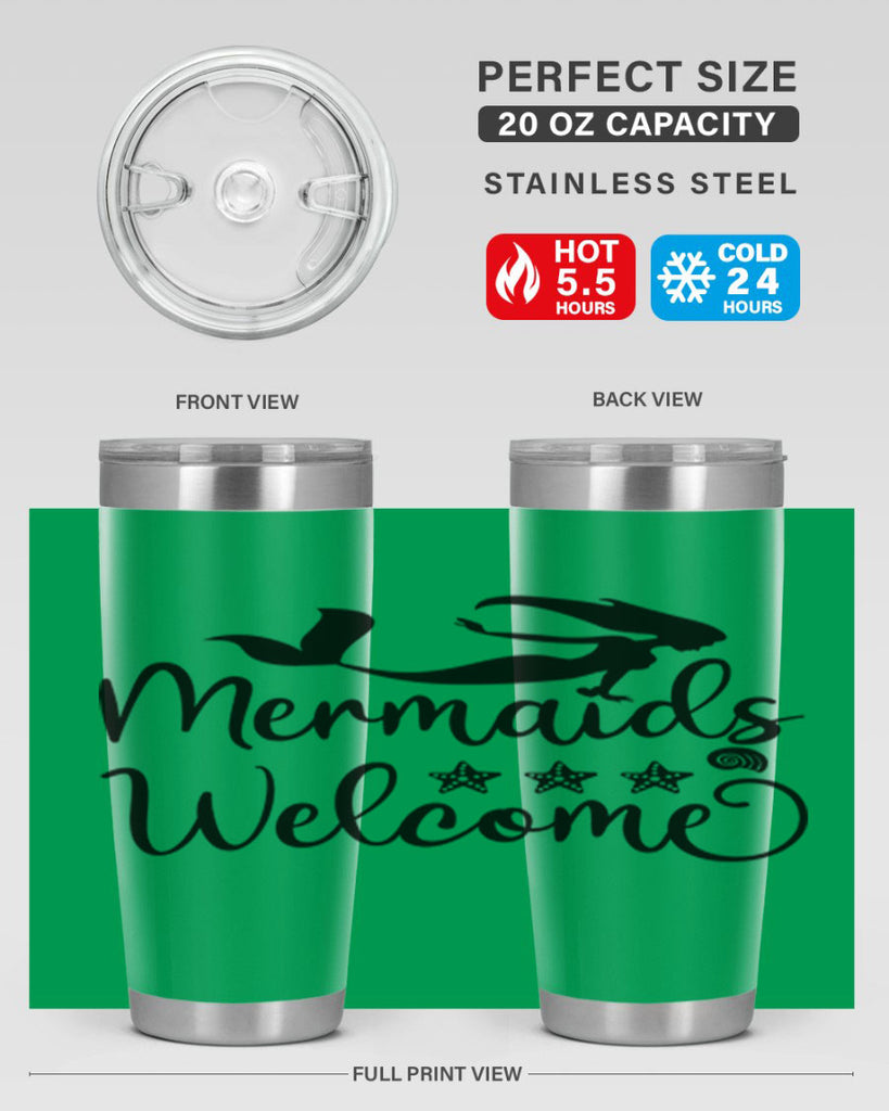 Mermaids welcome design 501#- mermaid- Tumbler