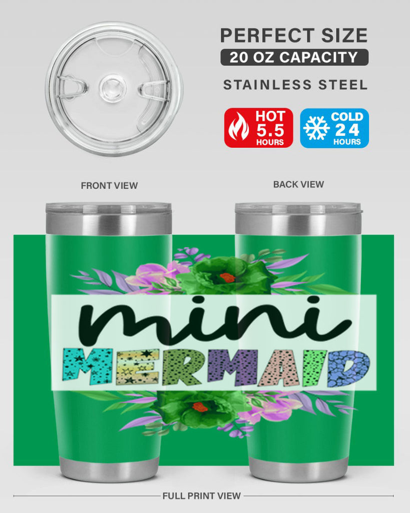 Mini Mermaid 505#- mermaid- Tumbler