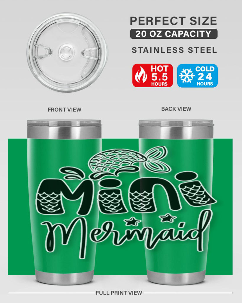 Mini Mermaid 508#- mermaid- Tumbler