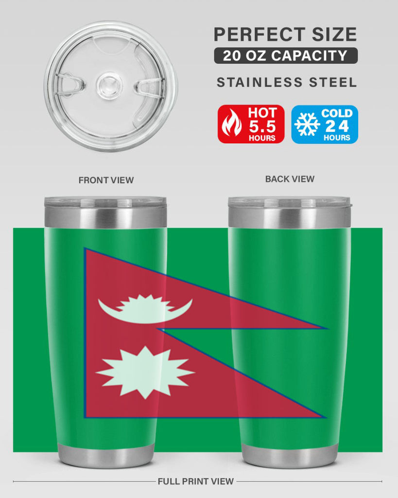 Nepal 76#- world flags- Tumbler