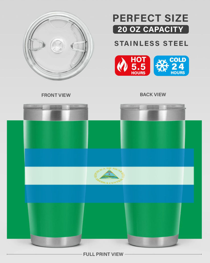 Nicaragua 73#- world flags- Tumbler