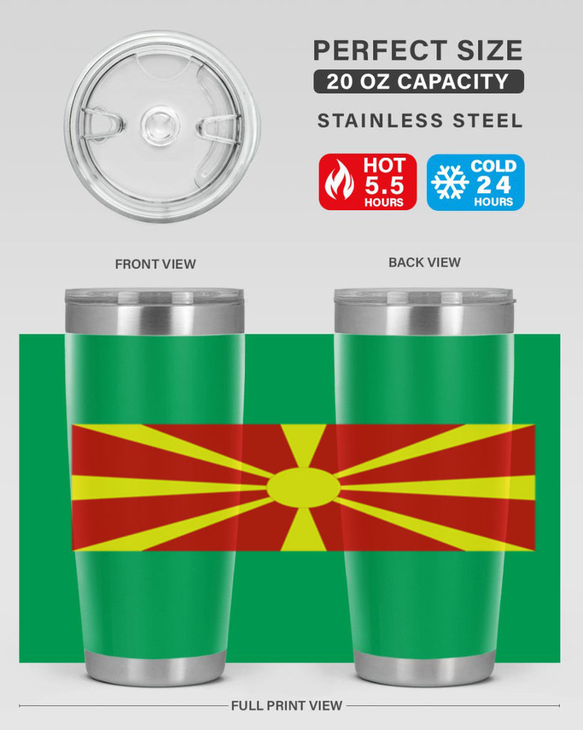 North Macedonia 69#- world flags- Tumbler