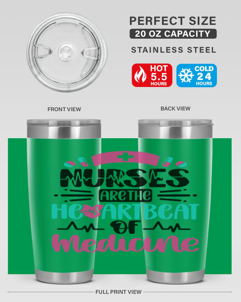 Nurses Are The Heartbeat Style Style 90#- nurse- tumbler