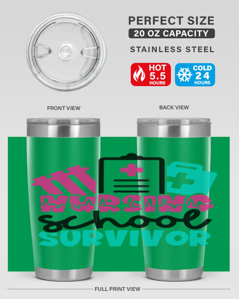 Nursing School Survivor Style Style 62#- nurse- tumbler