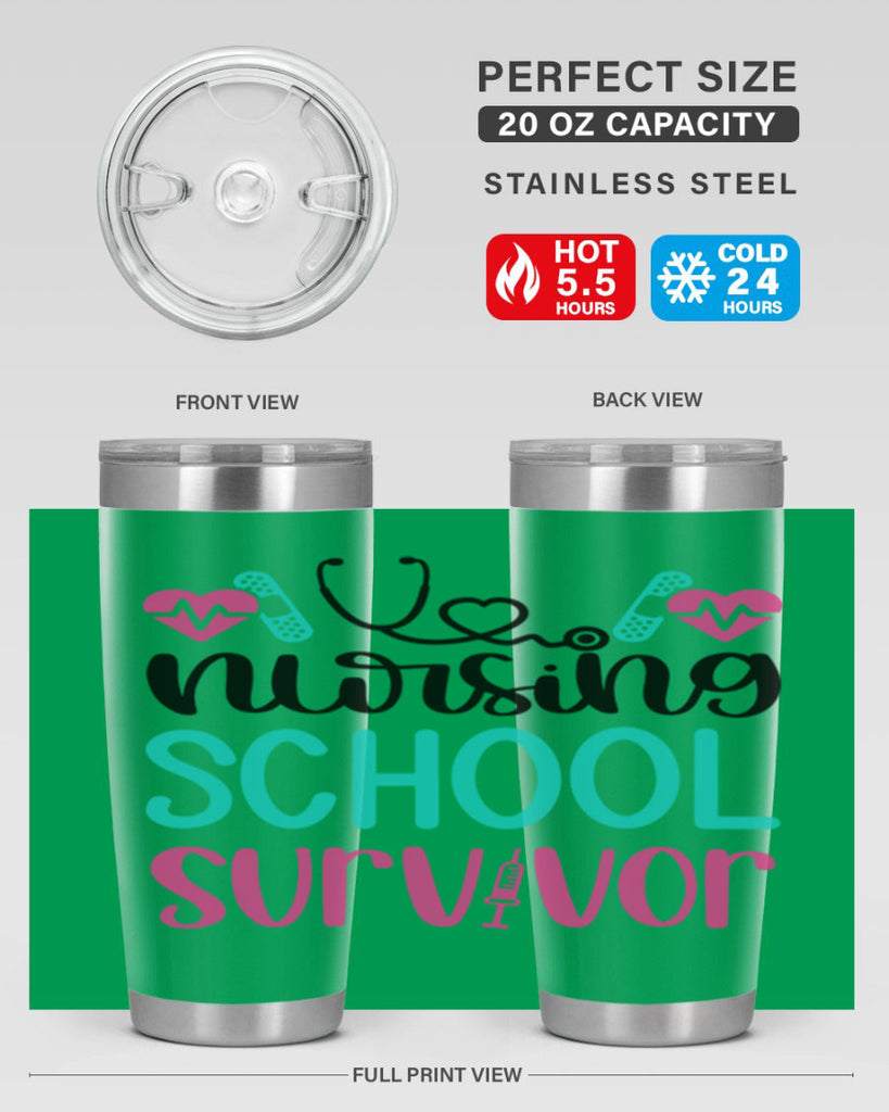 Nursing School Survivor Style Style 63#- nurse- tumbler