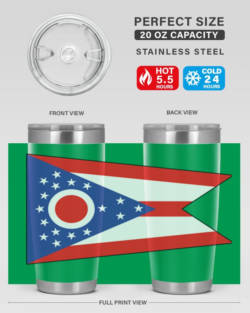 Ohio 17#- Us Flags- Tumbler