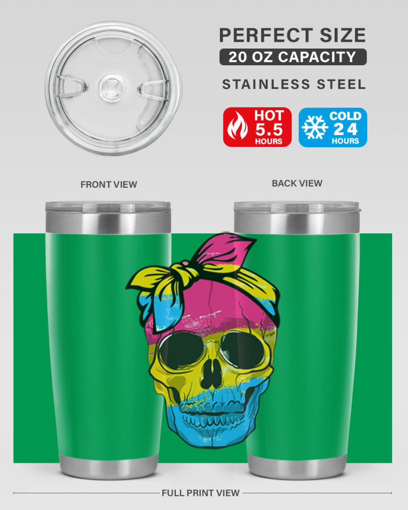 Pansexual Lgbtq Skull Gay Pride Png 30#- lgbt- Tumbler